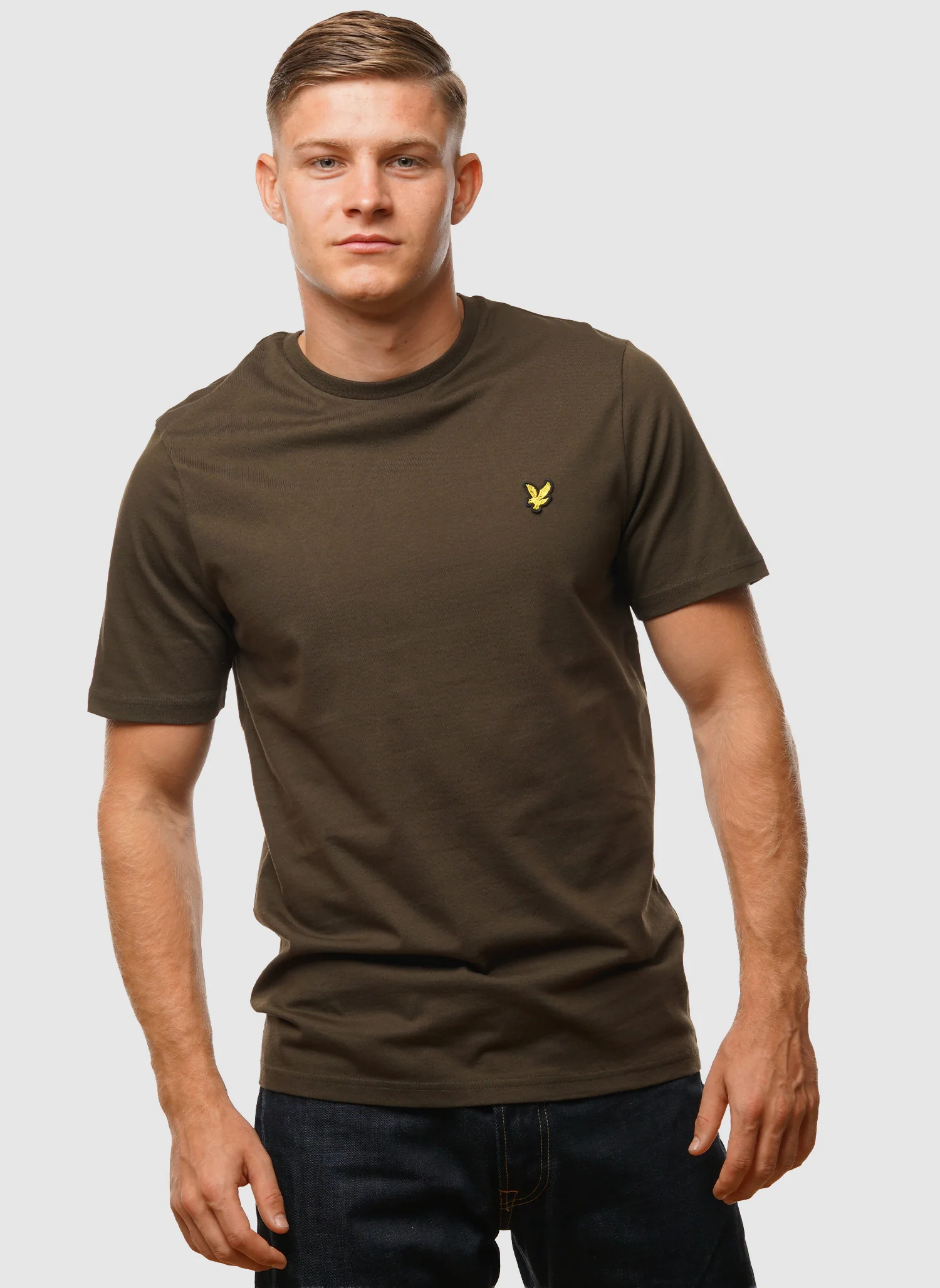 Plain T-Shirt - Olive - Image 4