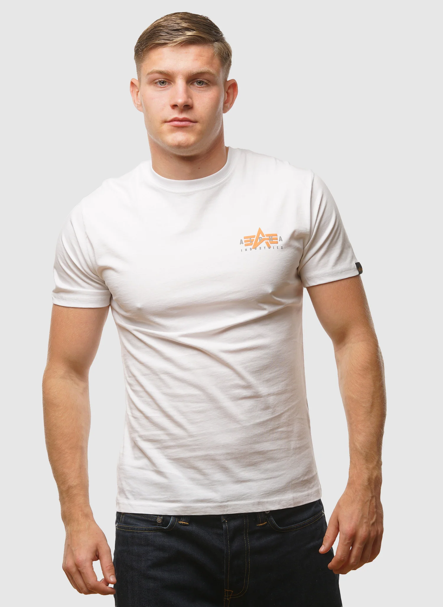 Puff Print Logo Back Print T-Shirt - White - Image 3