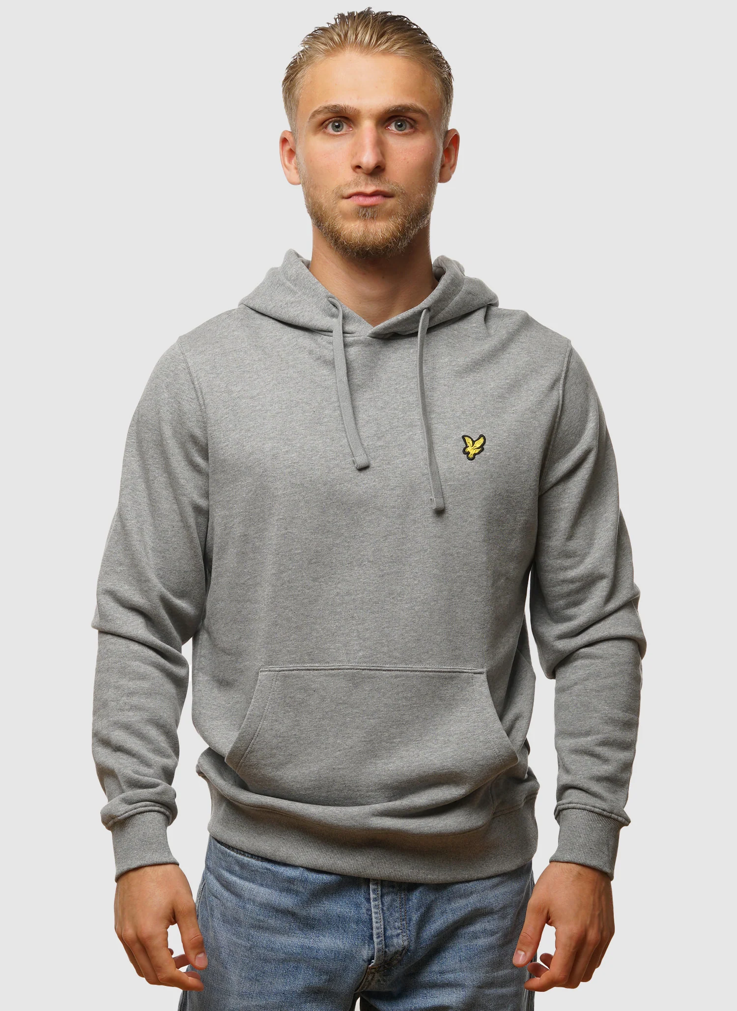Pullover Hoodie - Mid Grey Marl - Image 2