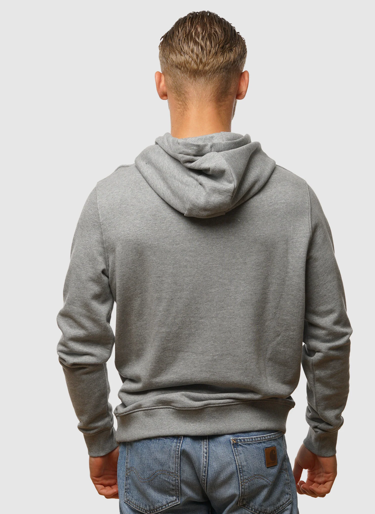 Pullover Hoodie - Mid Grey Marl - Image 4