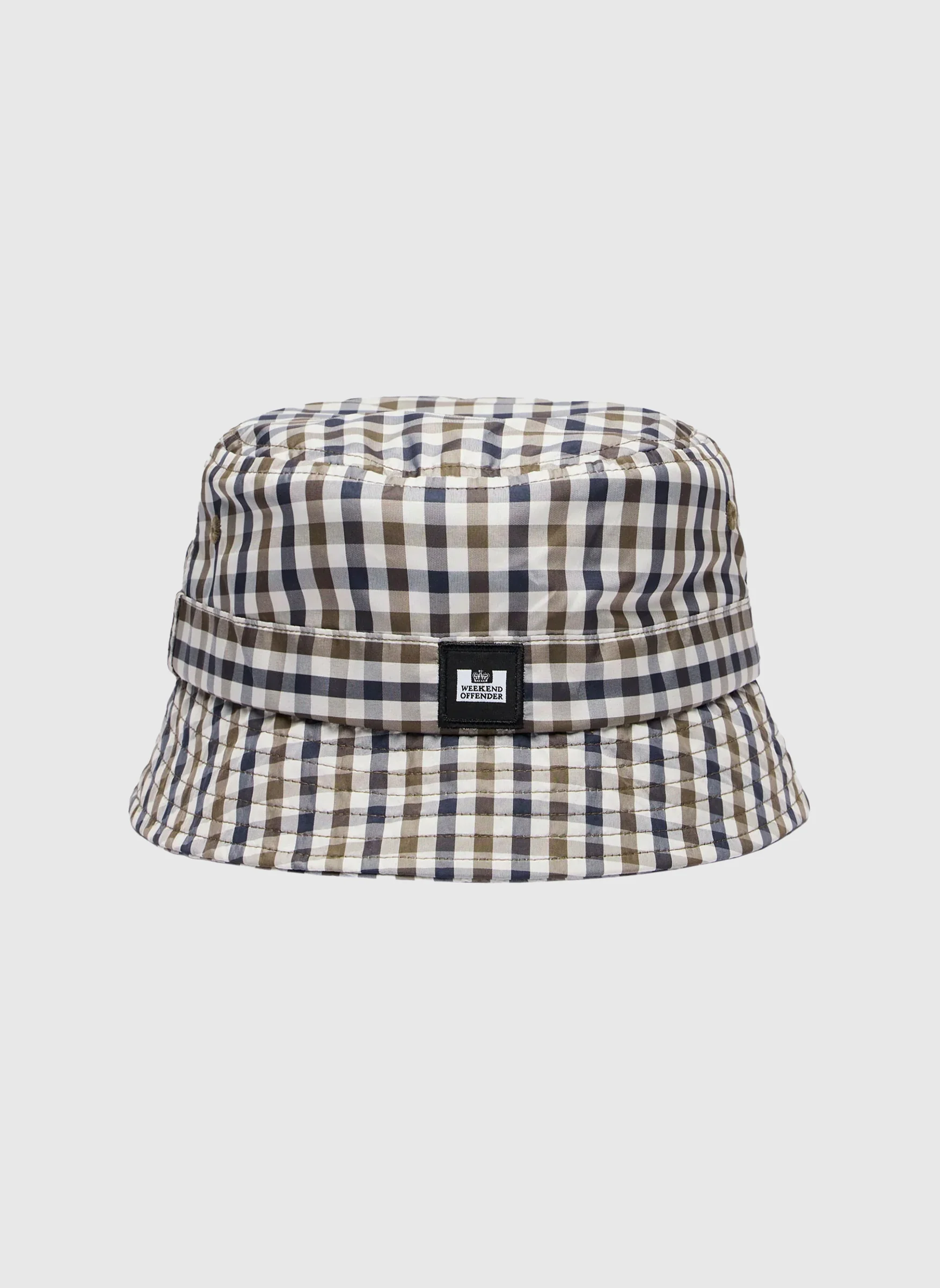 Queensland House Check Bucket Hat - Brown