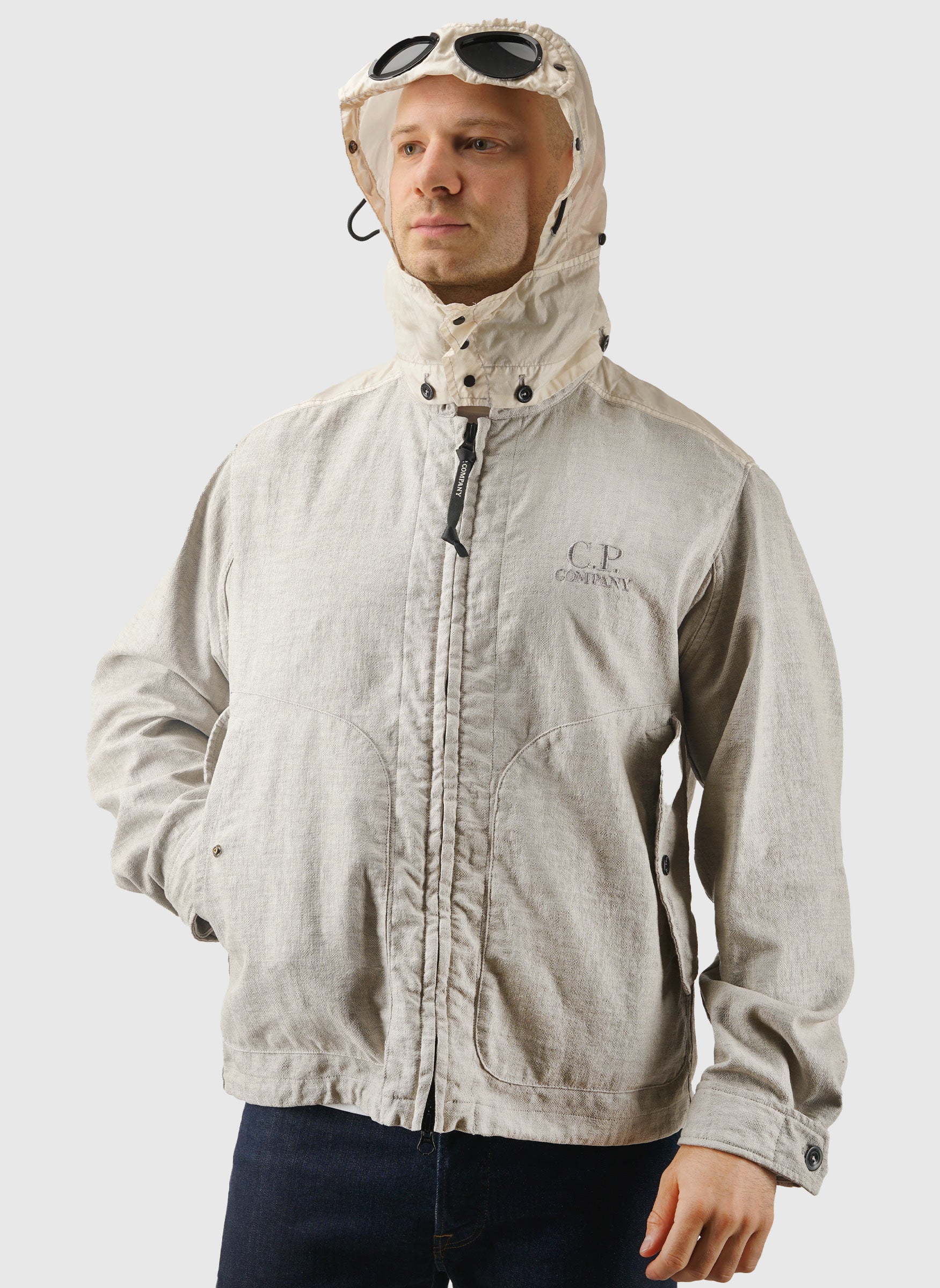 Rafia-R Hooded Lens Jacket - Dove - Image 5