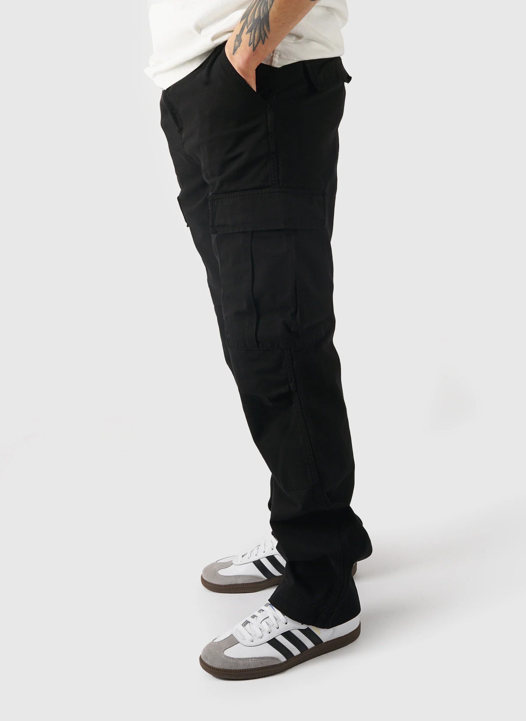 Regular Cargo Pant - Black Garment Dyed - Image 3