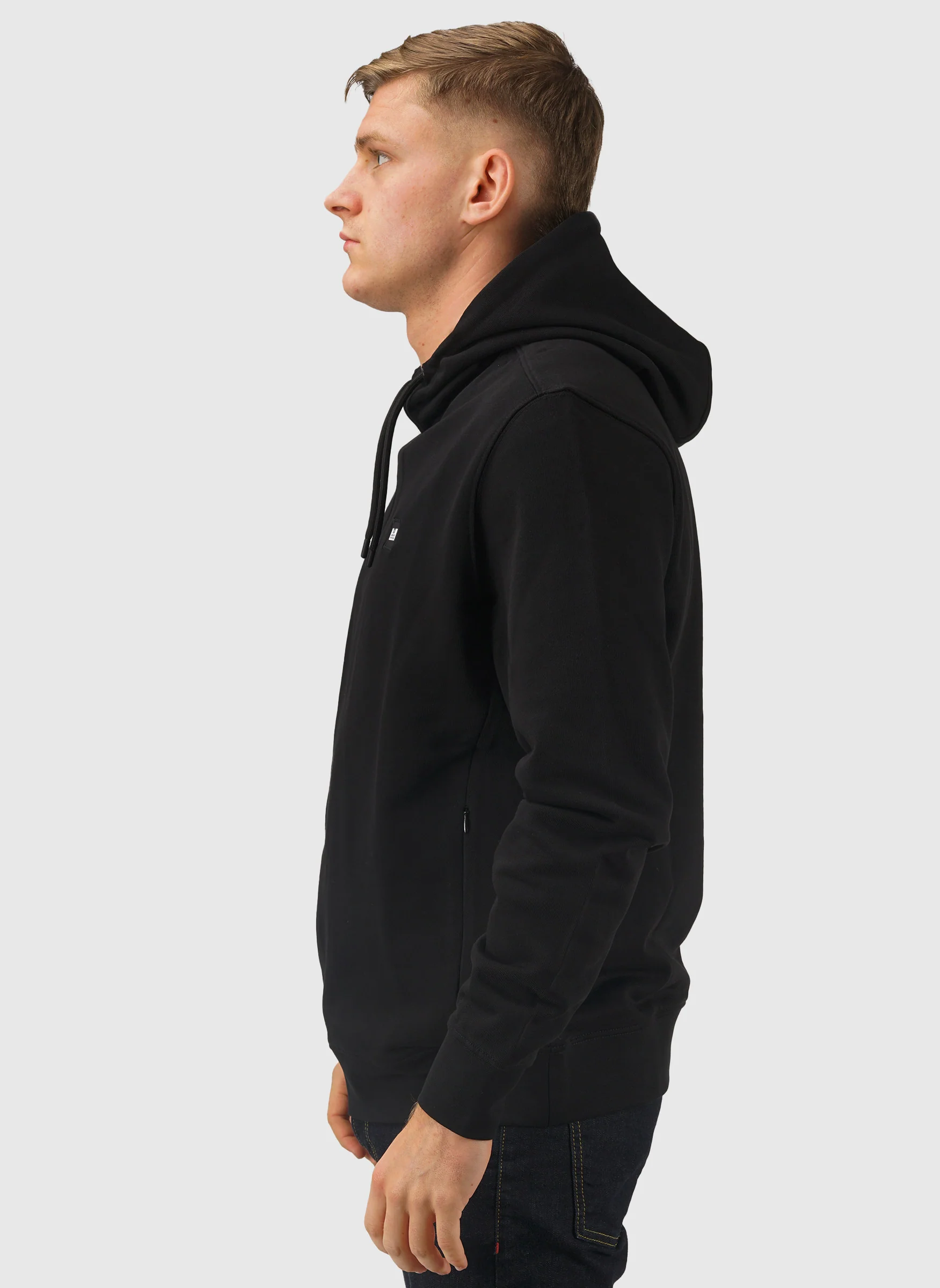Ribbe Badge Hoodie - Black - Image 2
