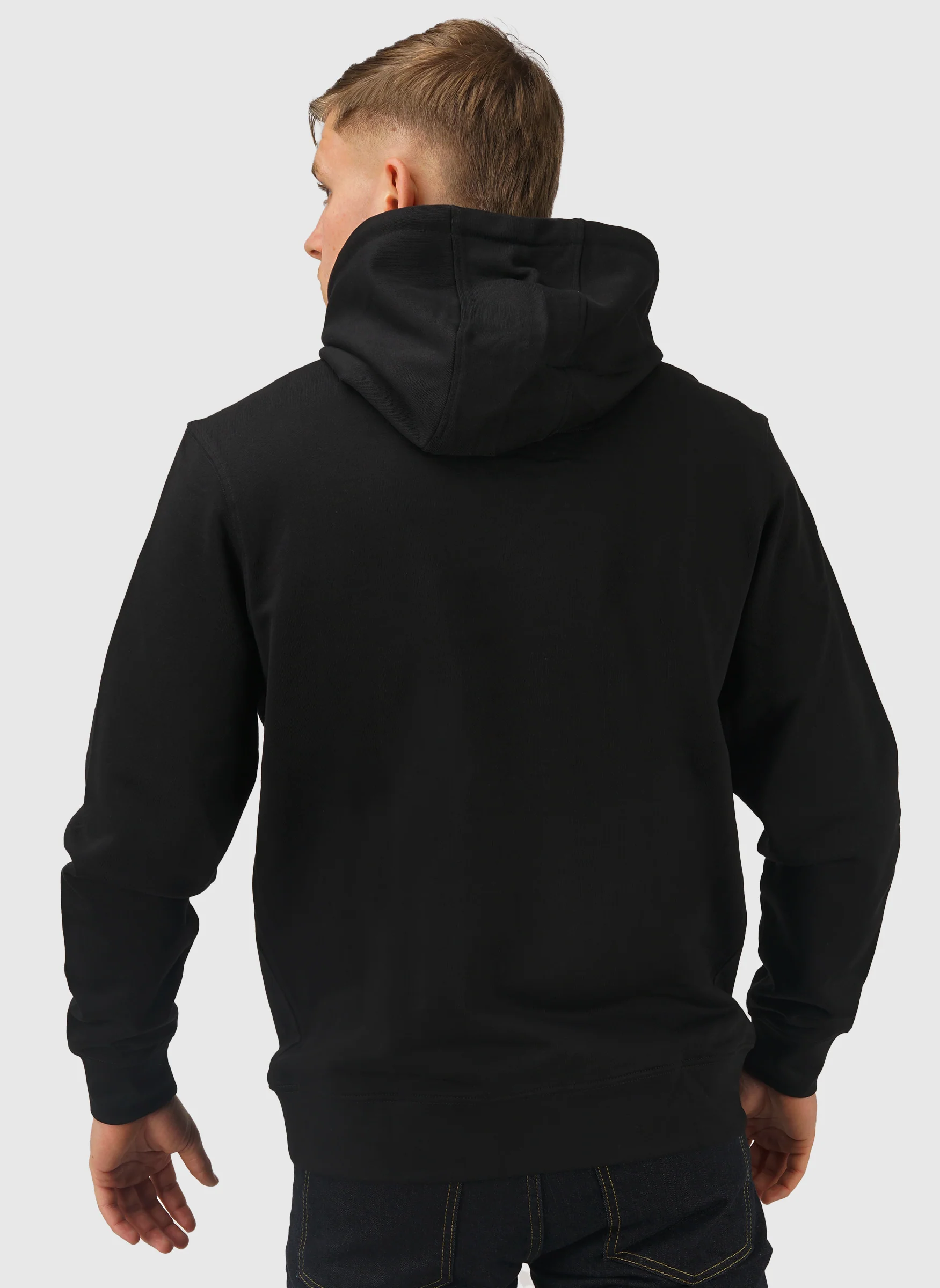 Ribbe Badge Hoodie - Black - Image 3