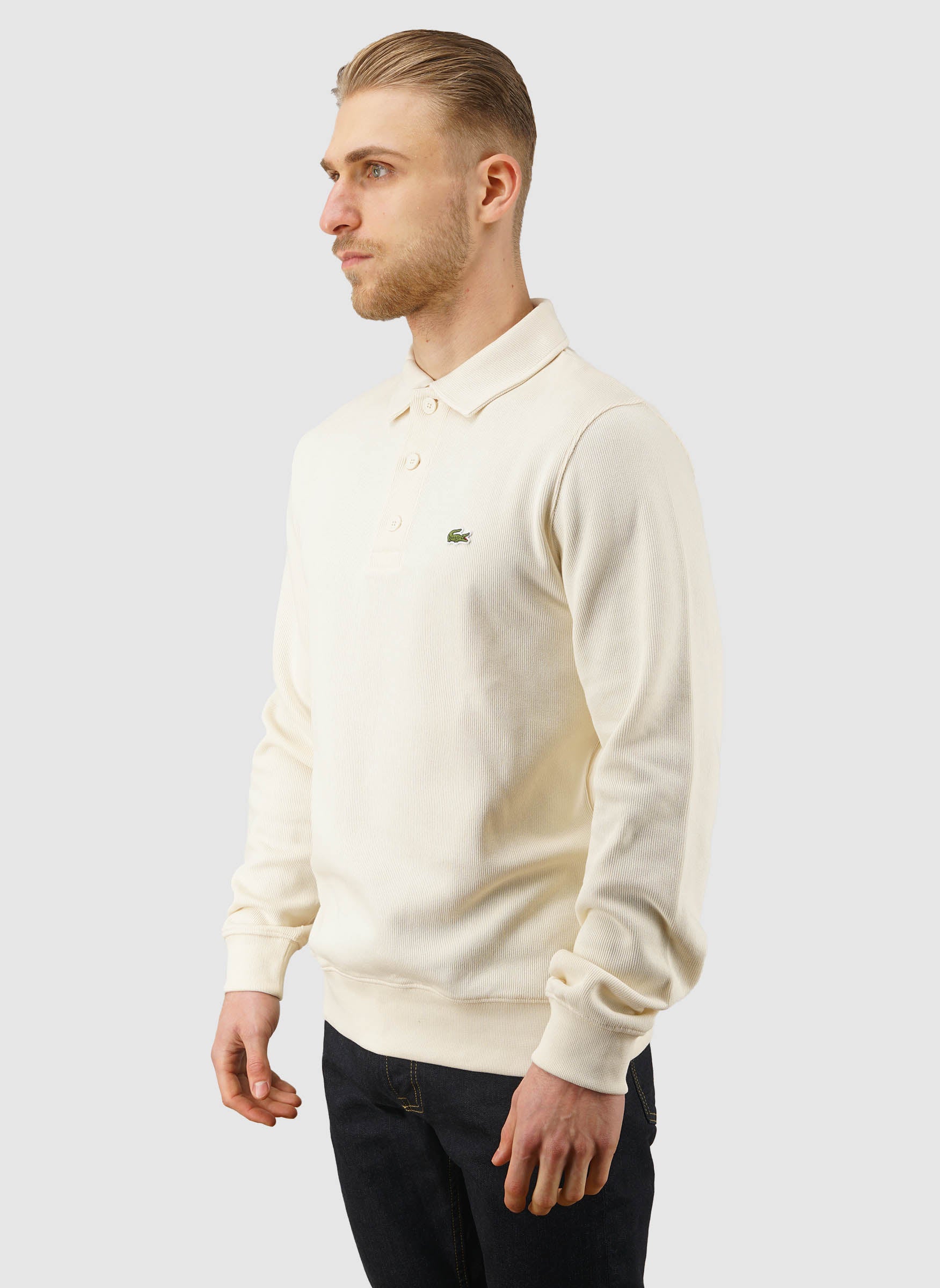 Ribbed Cotton Poloshirt - Lapland - Image 3