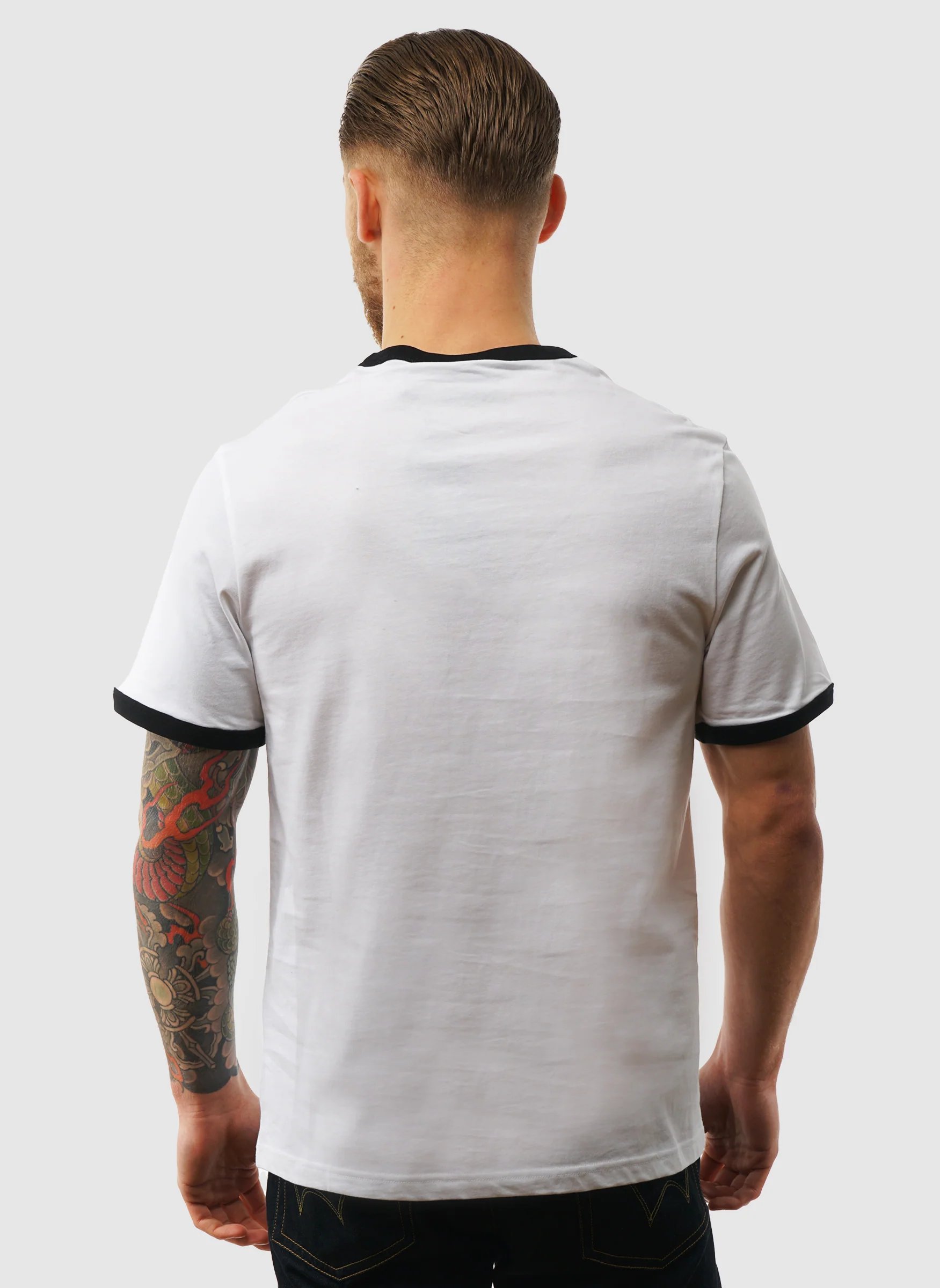 Ringer T-Shirt - White/Jet Black - Image 3