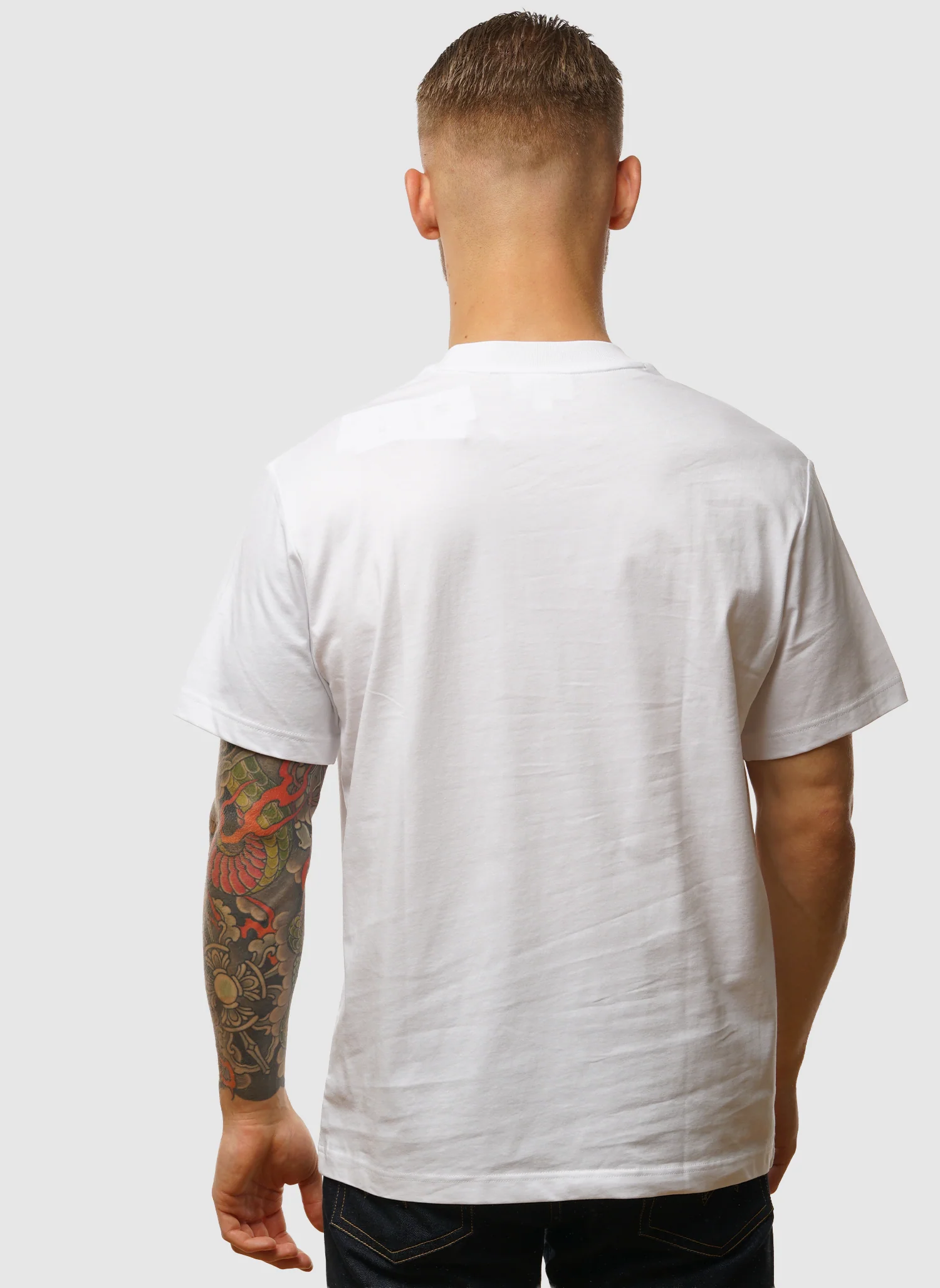 Rundhals T-Shirt - White - Image 3