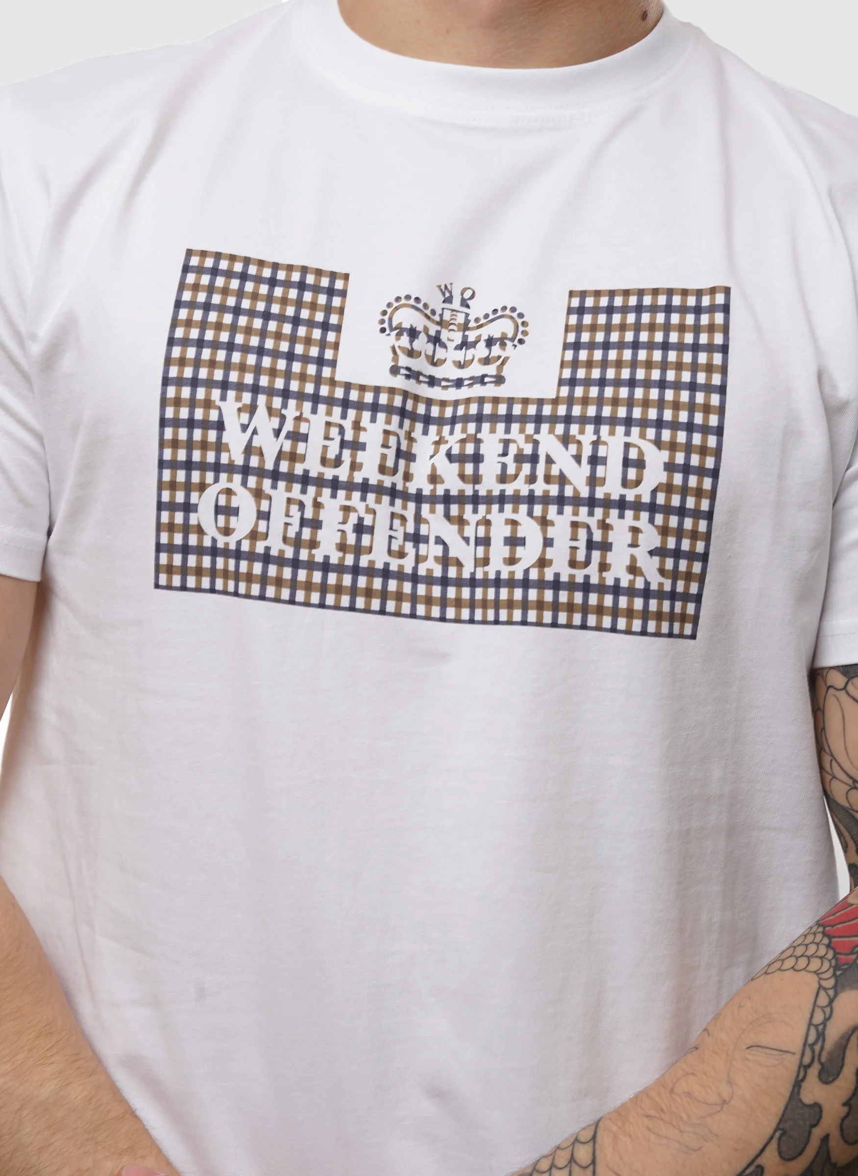 Shevchenko Mid House Check Prison T-Shirt - White - Image 3