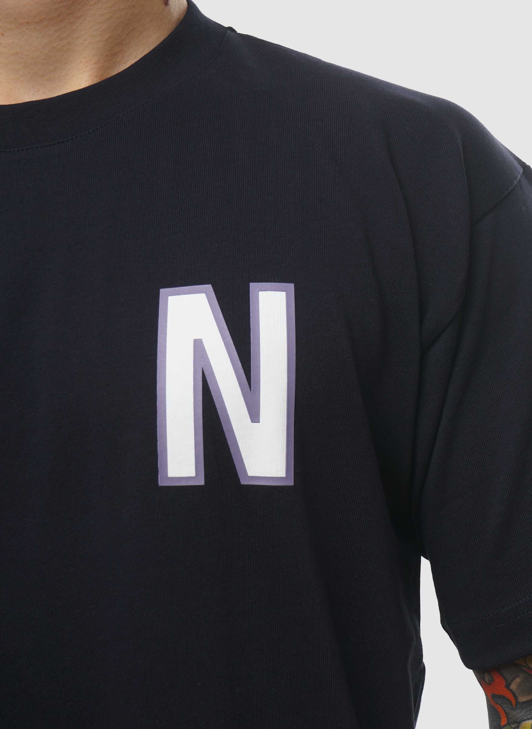 Simon Loose Large N T-Shirt - Dark Navy - Image 4