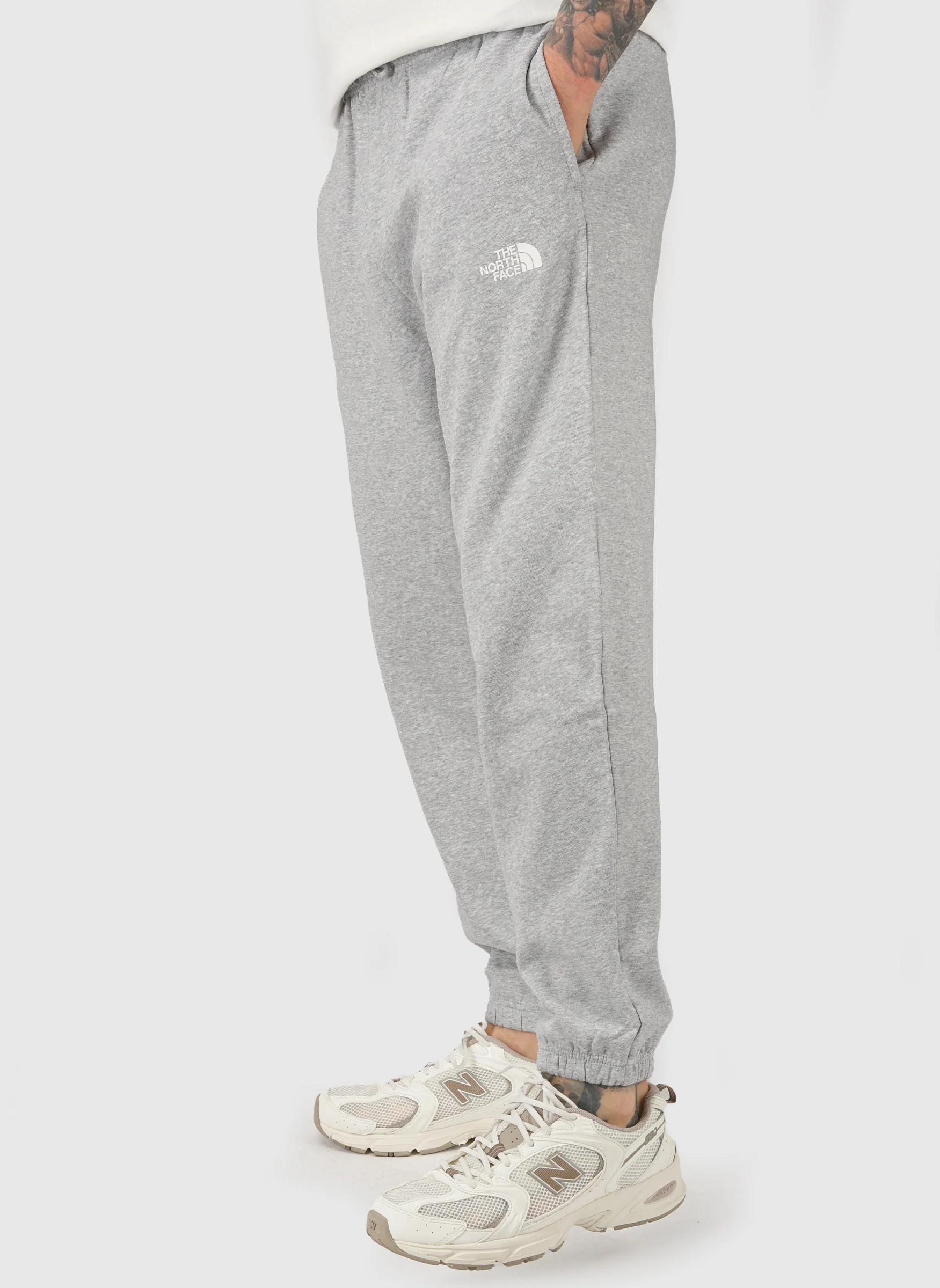 Simple Dome Regular Tapered Jogger - Light Grey Heather - Image 3