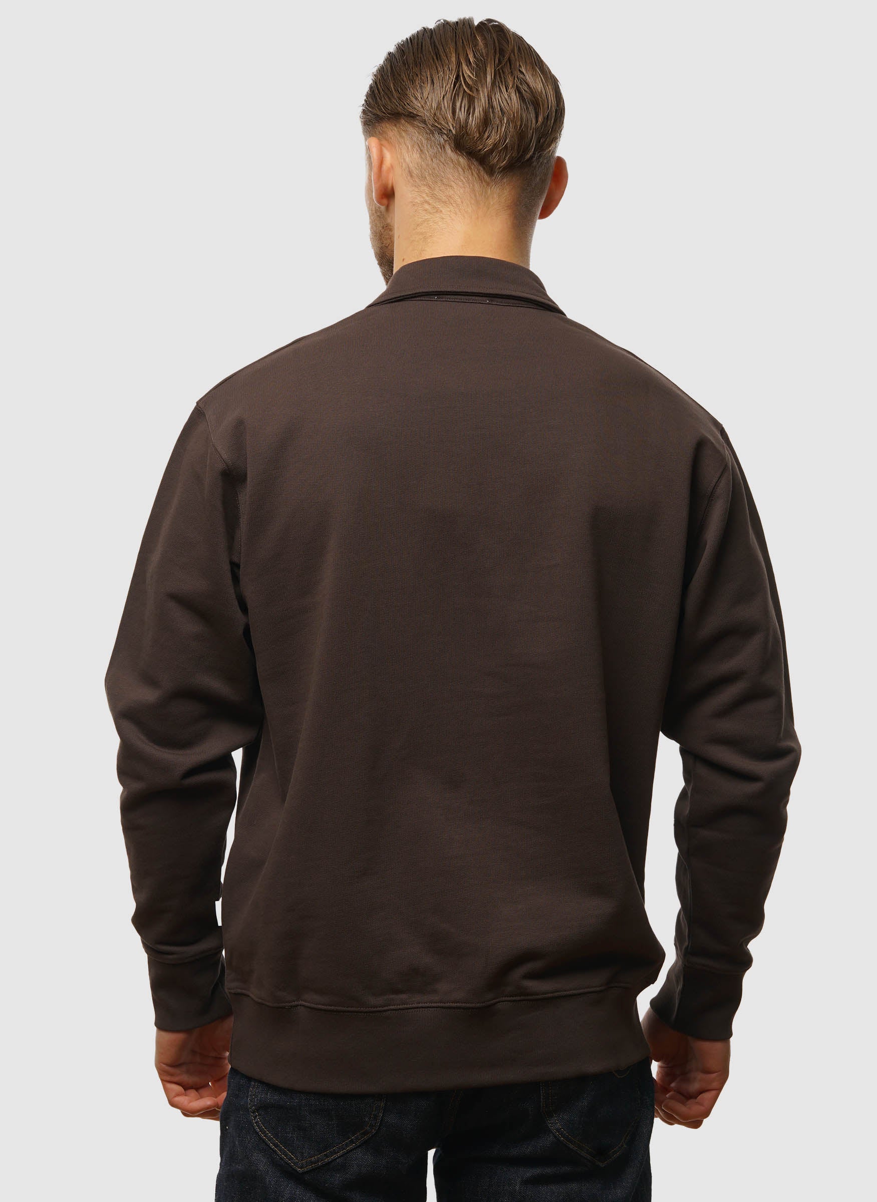 Standard Half Zip Sweatshirt - Seal Brown - Image 4