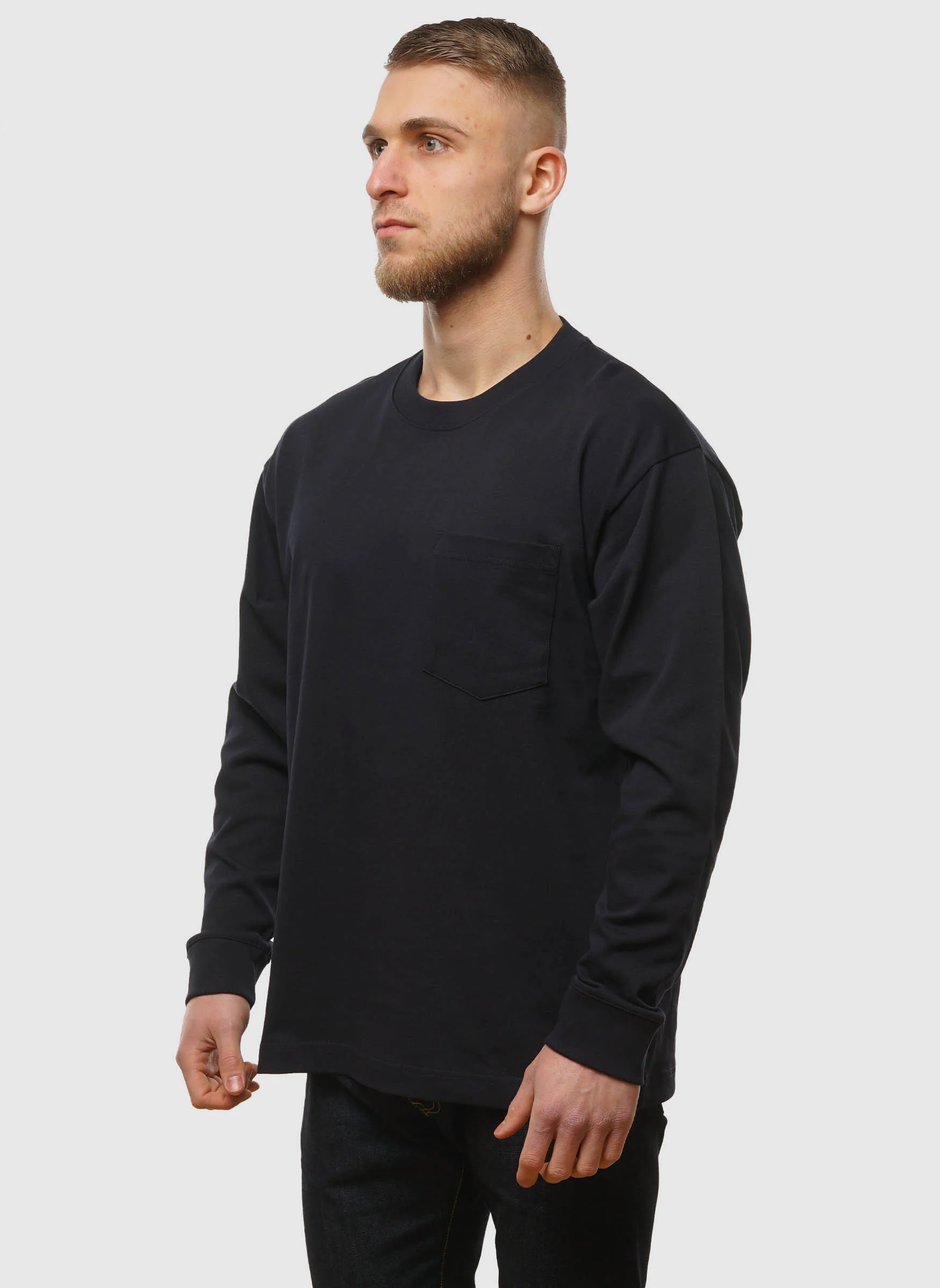 Standard Heavy Loose T-Shirt - Dark Navy - Image 3