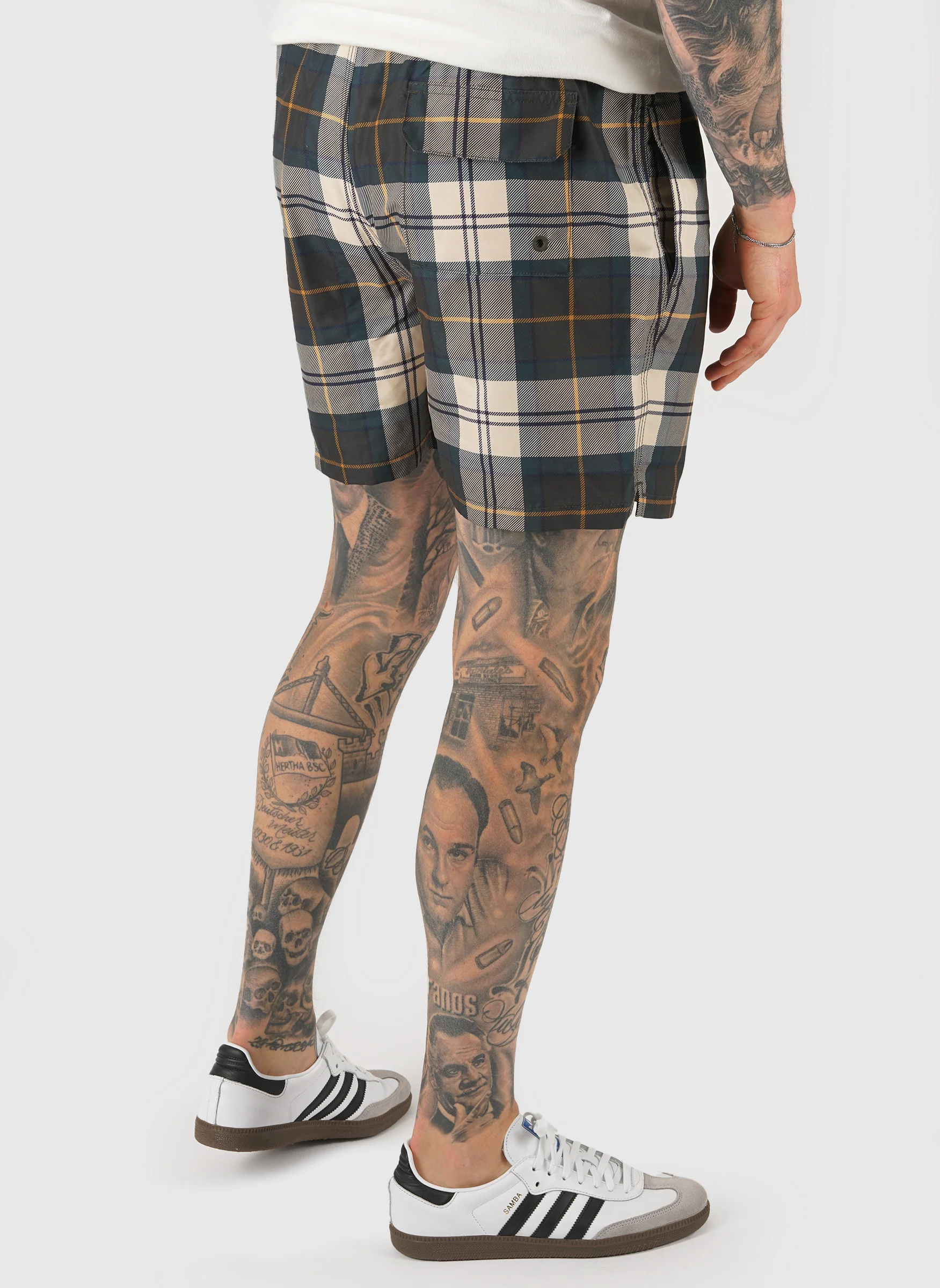 Staple Tartan Swim Shorts - Ancient Tartan - Image 2