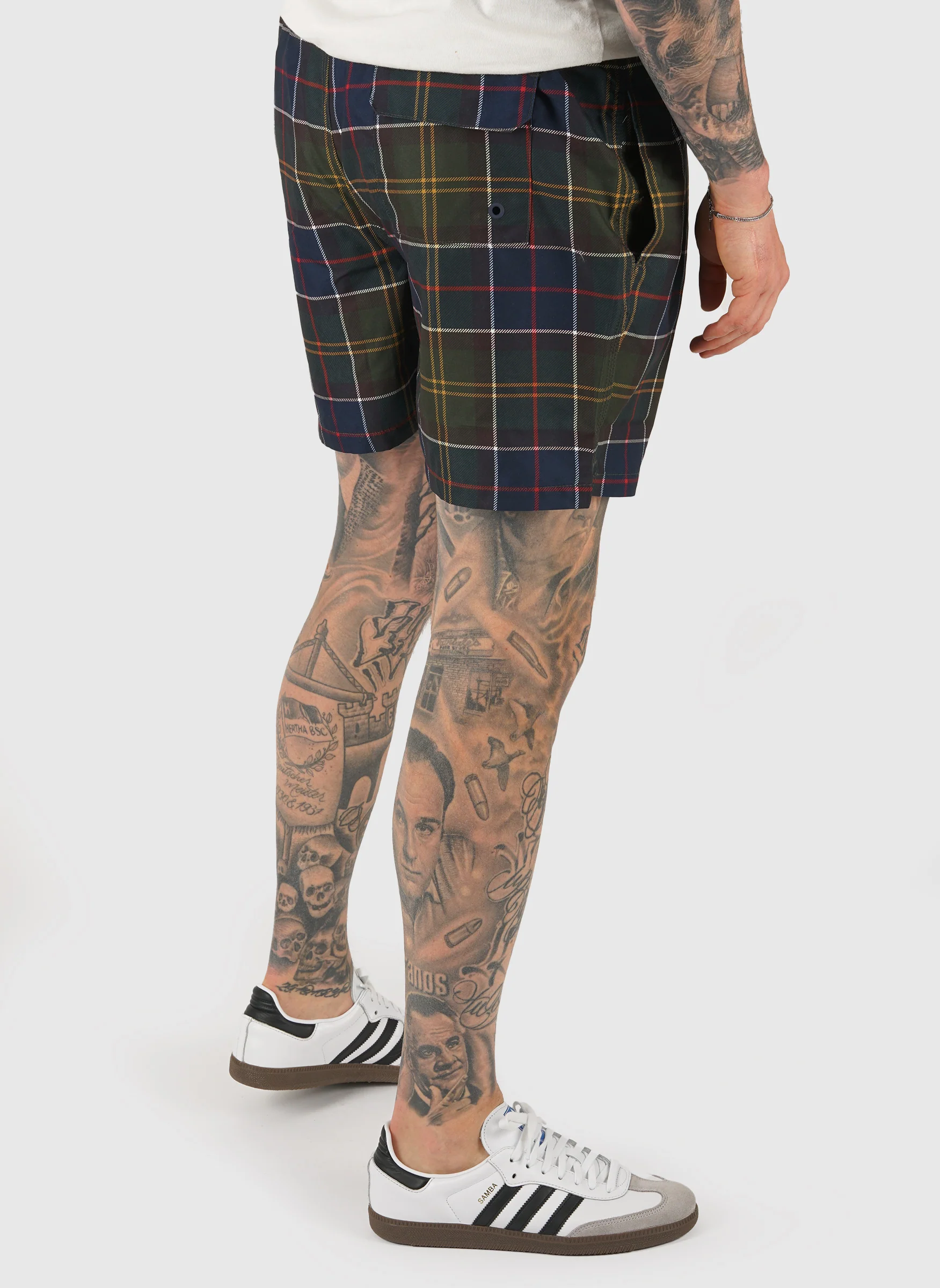 Staple Tartan Swim Shorts - Classic Tartan - Image 3