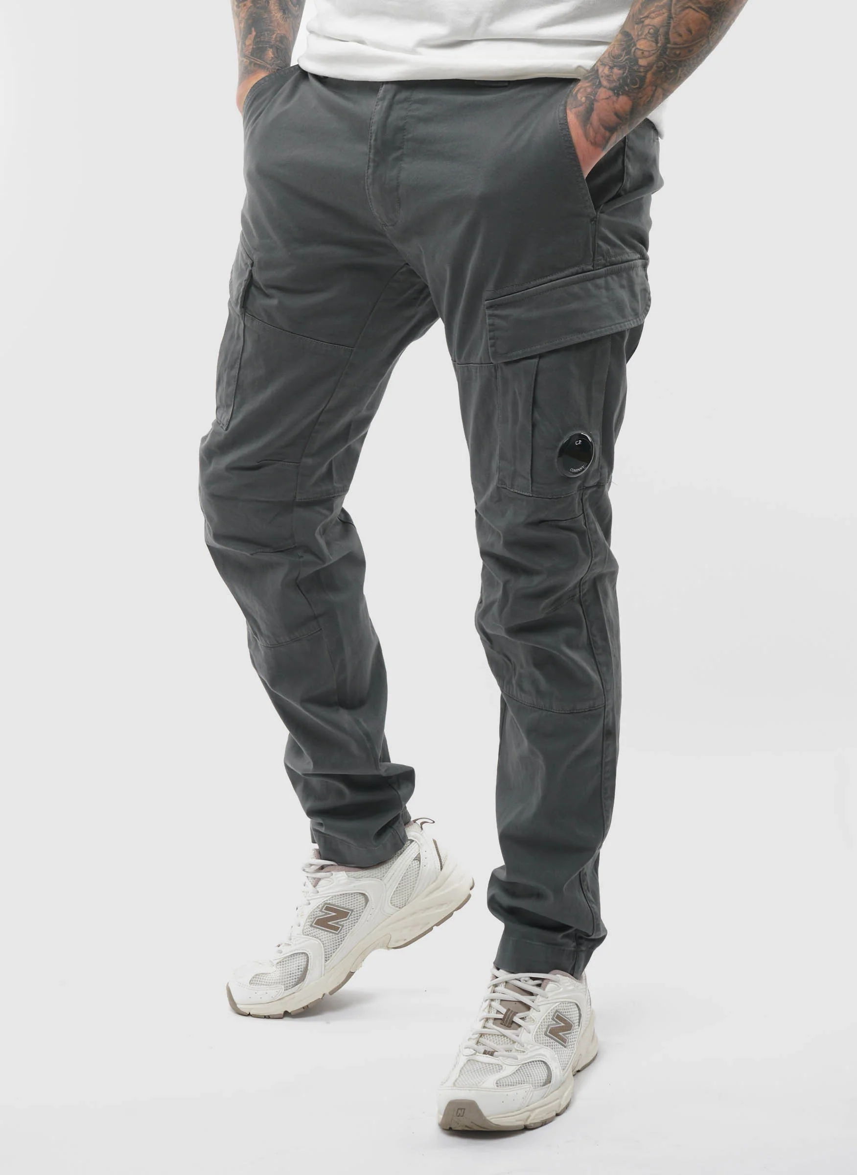 Stretch Sateen Ergonomic Cargo Pants - Gunmetal - Image 2