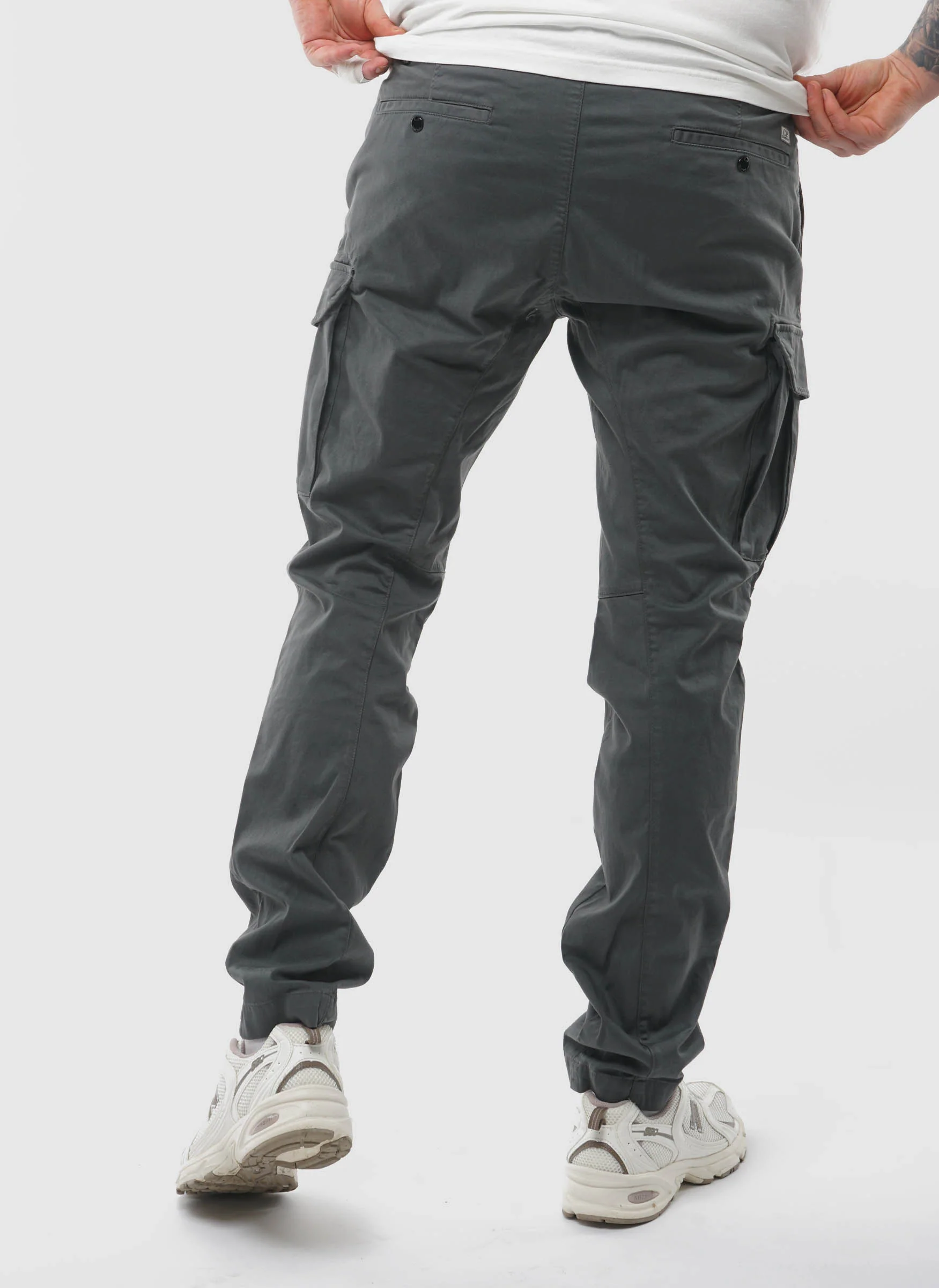 Stretch Sateen Ergonomic Cargo Pants - Gunmetal - Image 4