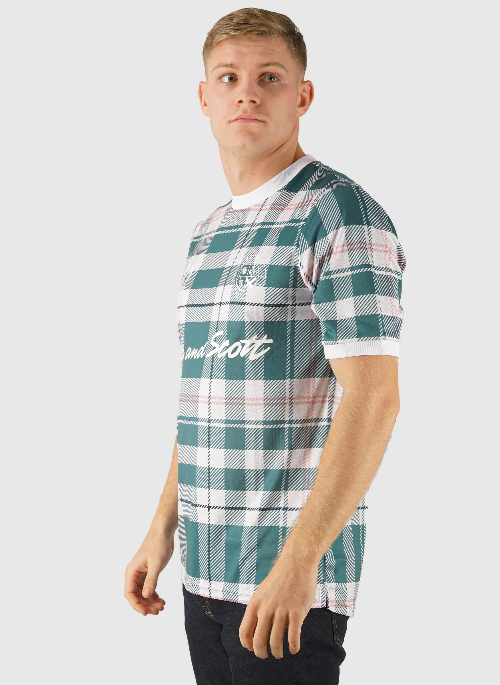 Tartan Football Shirt - Everglade - Image 2