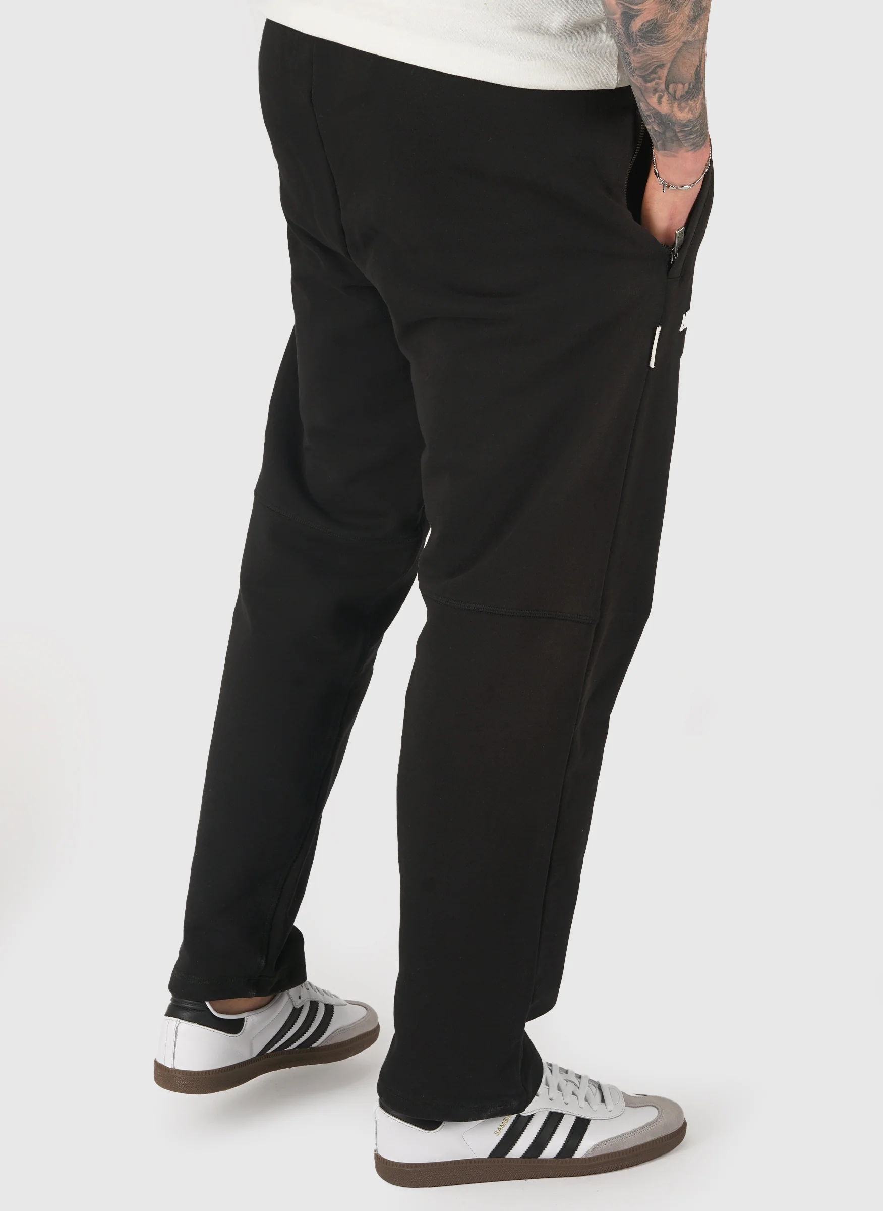Two Side Logo Sweatpants - Black - Image 3