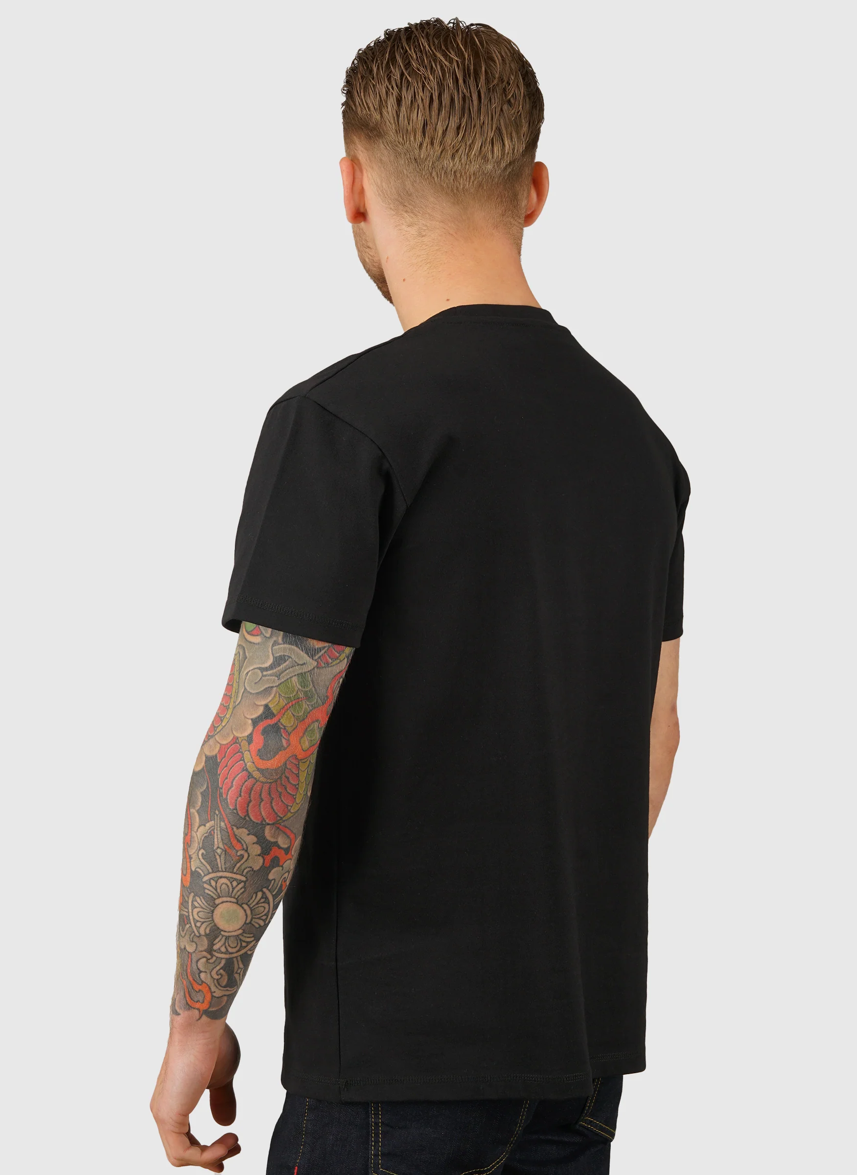 Two Side Logo T-Shirt - Black - Image 2