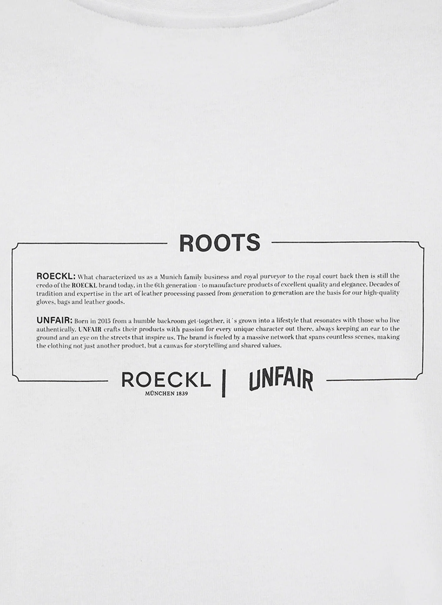 Unfair x Roeckl Roots T-Shirt - White - Image 4