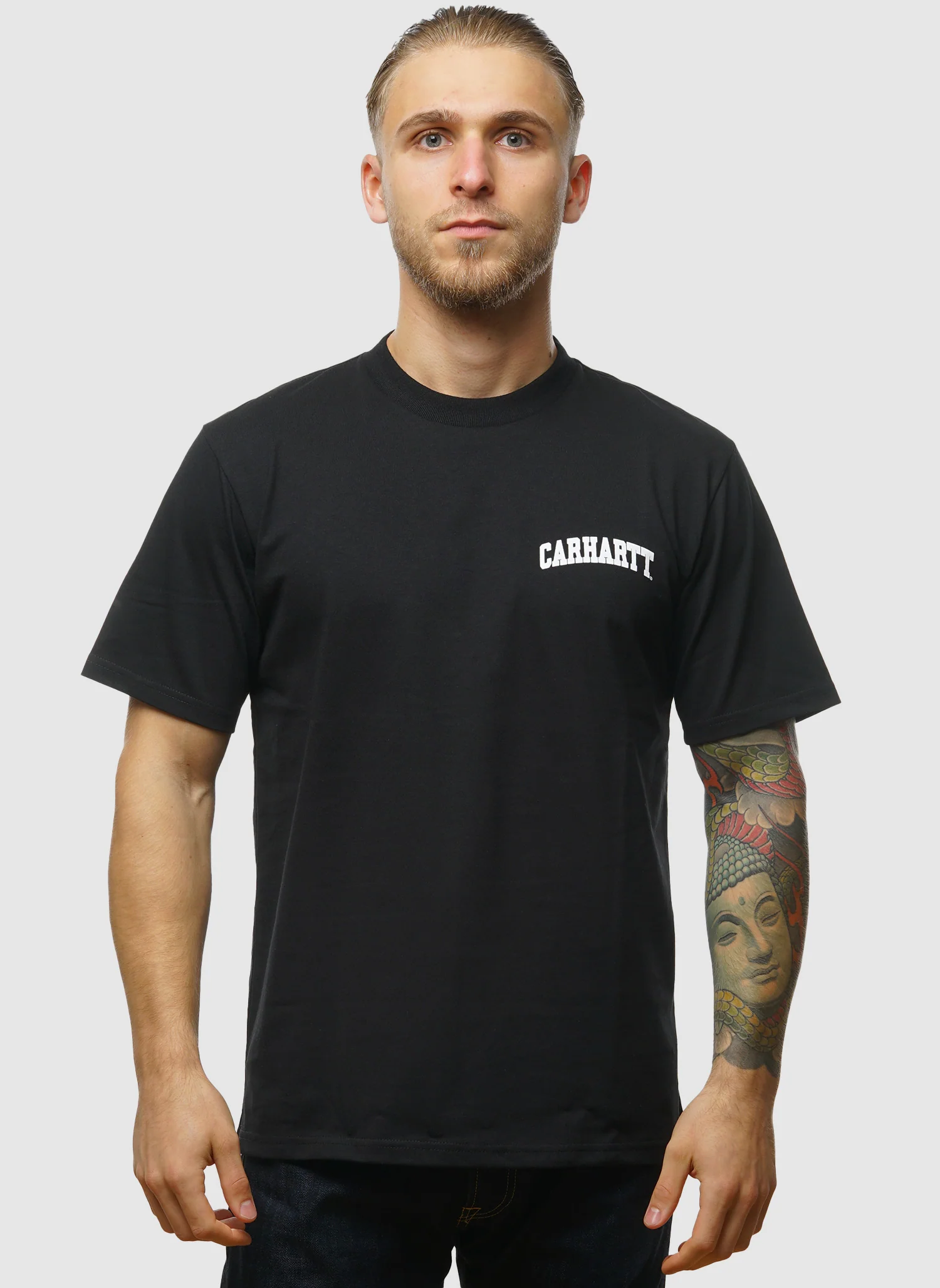 University Script T-Shirt - Black/White - Image 2