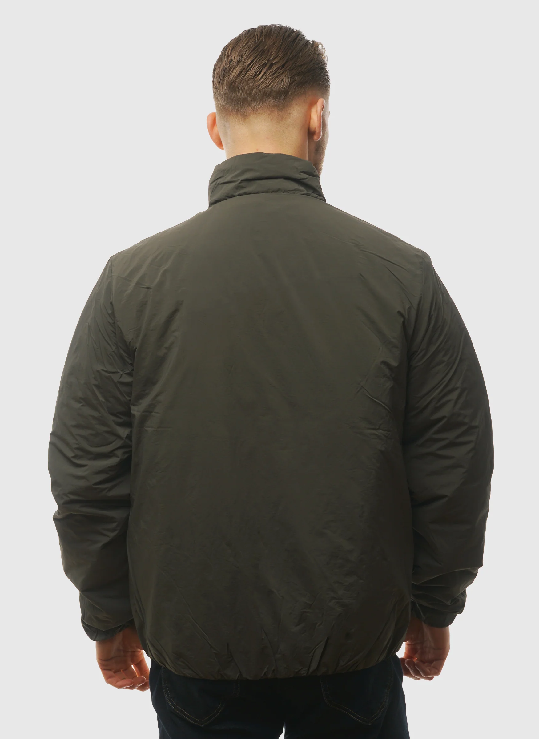 Valentine Plain Warm Jacket - Green Blackish - Image 4