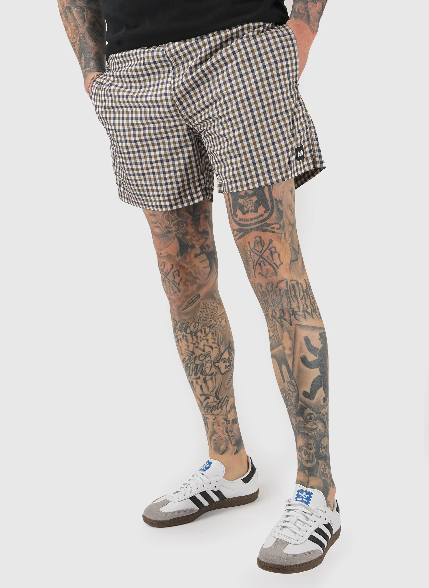 Varadero Check Swim Shorts - Brown - Image 2