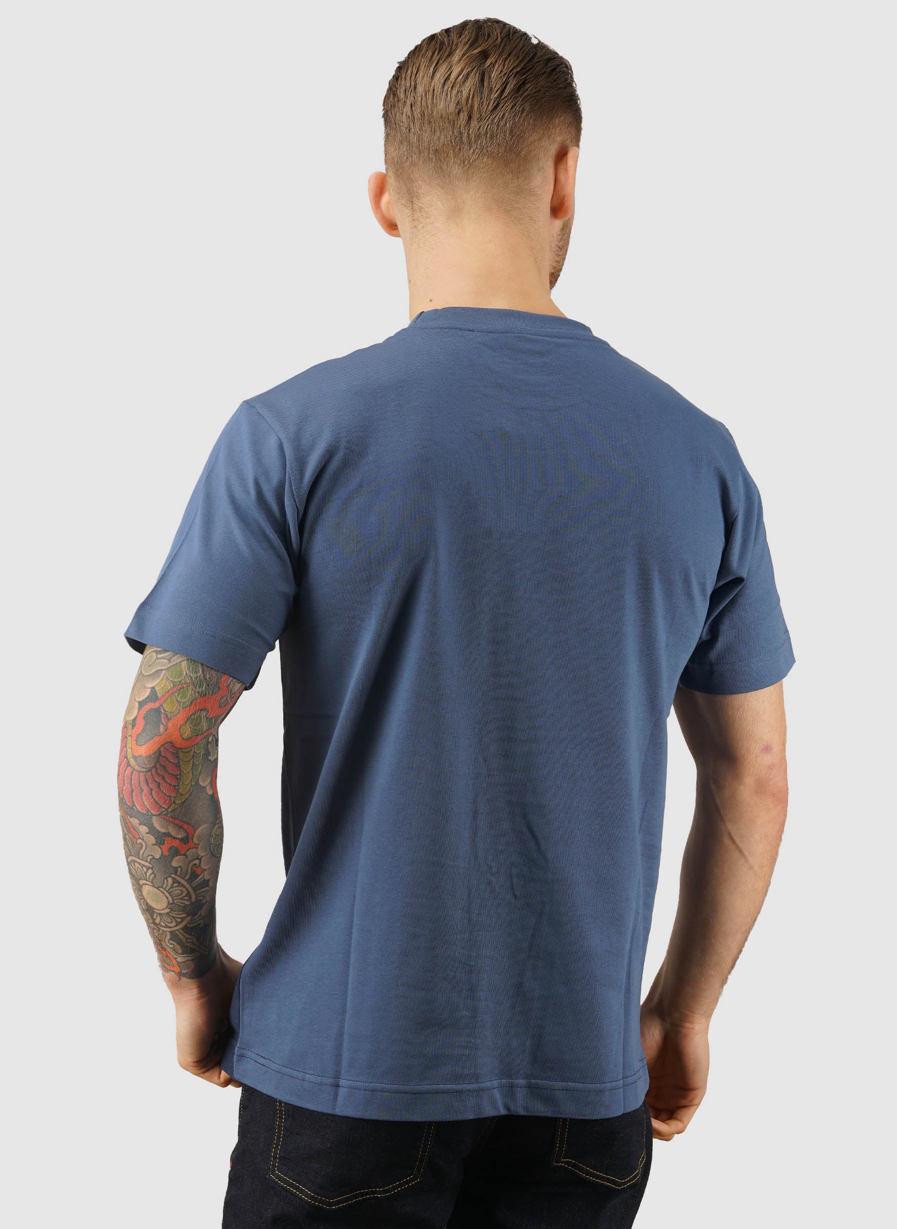 Venire T-Shirt - Navy/Light Yellow - Image 3