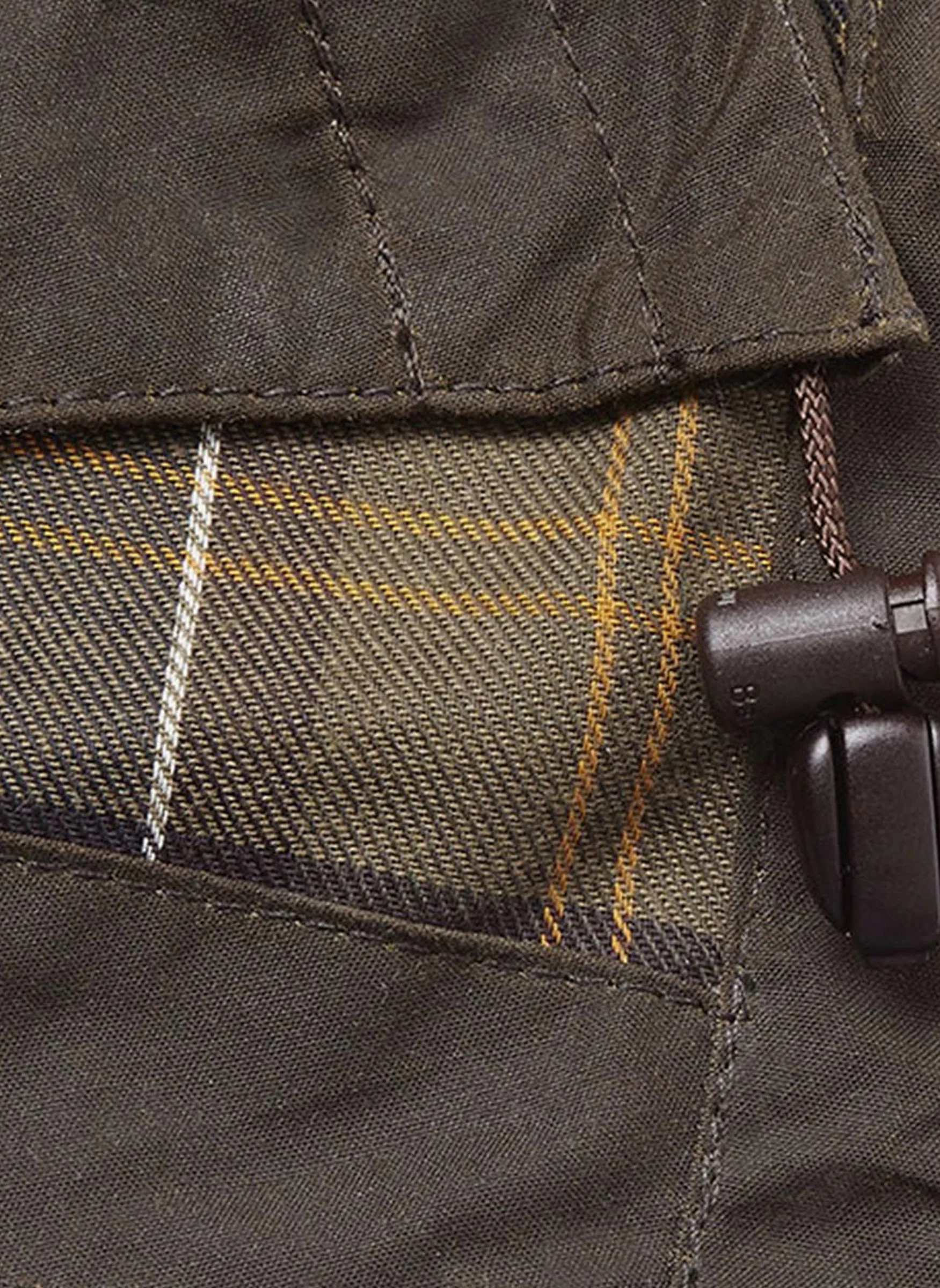 Waxed Cotton Hood - Olive - Image 3