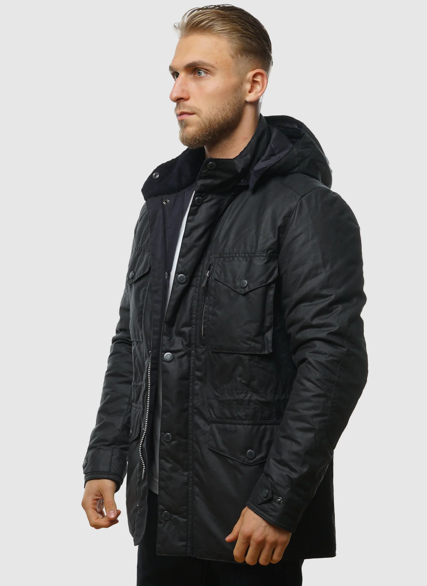 Winter Sapper Wax Jacket - Navy - Image 3
