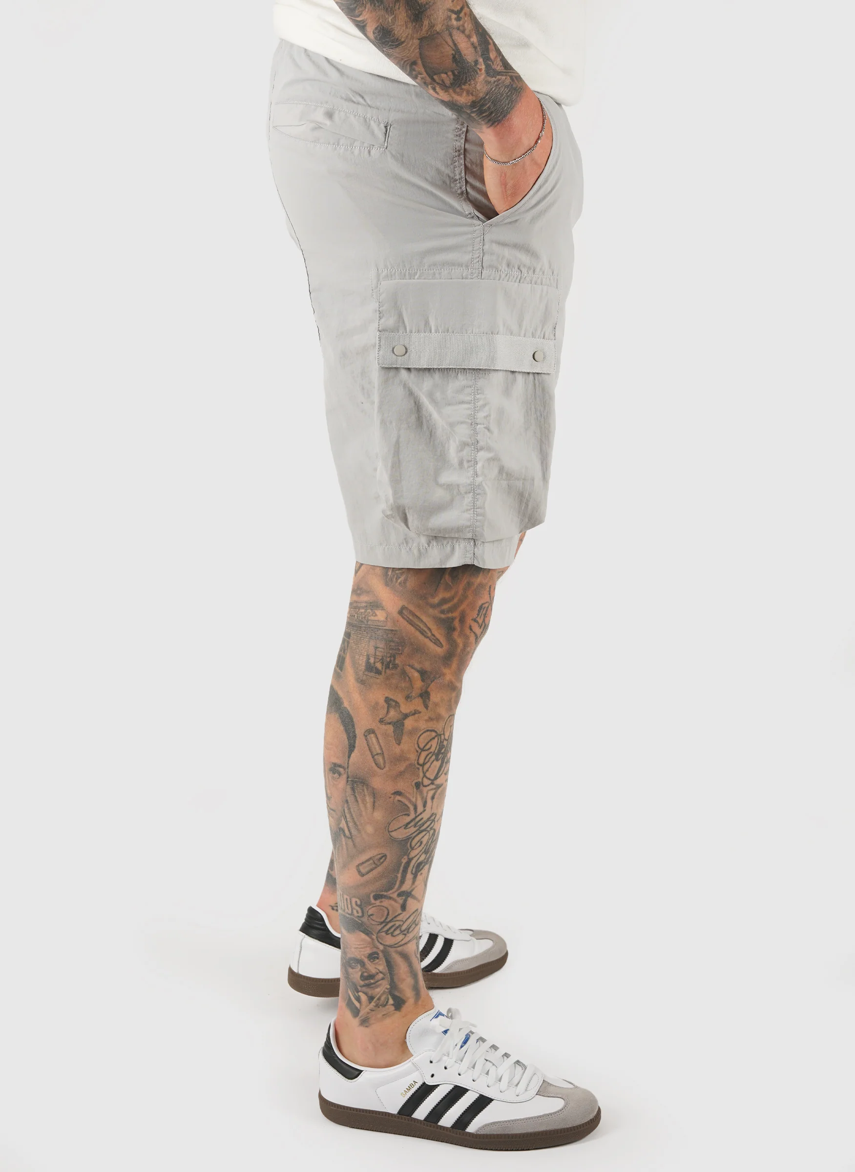 Woodvale Cargo Short - Oceanic Grey - Image 3