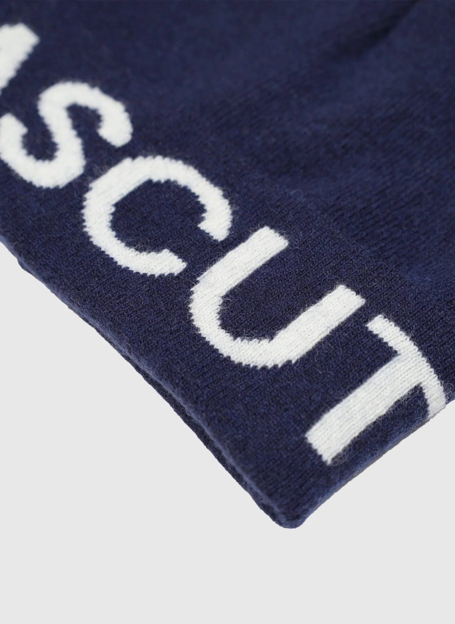 Wool Logo Beanie - Navy - Image 3