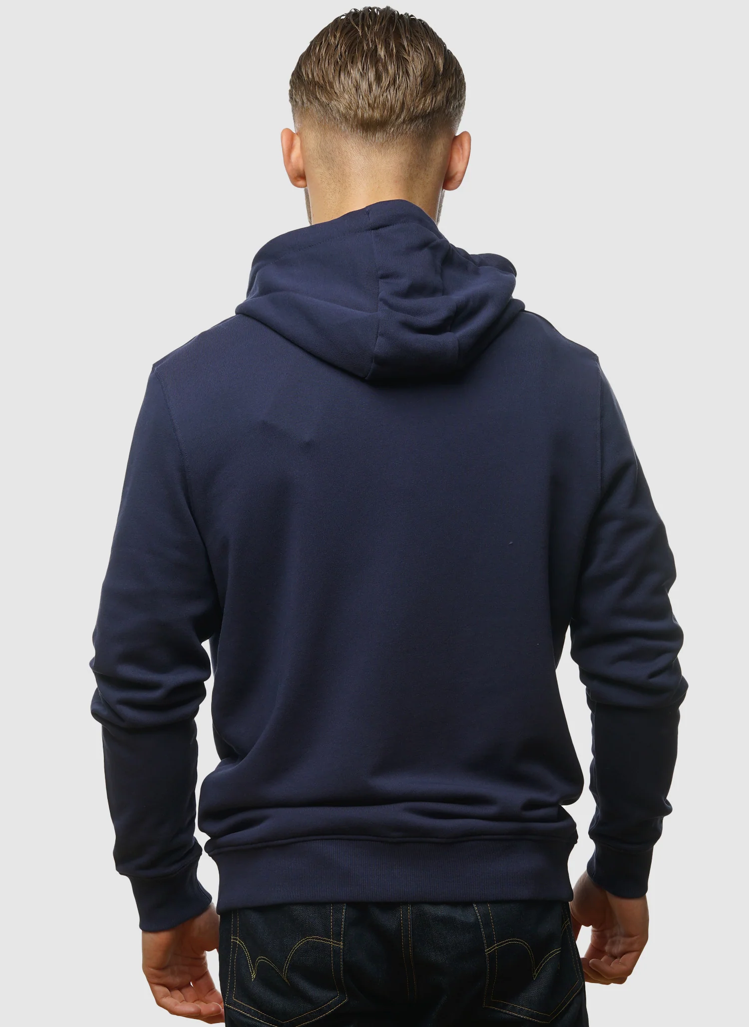 Zip Through Hoodie - Navy - Image 5