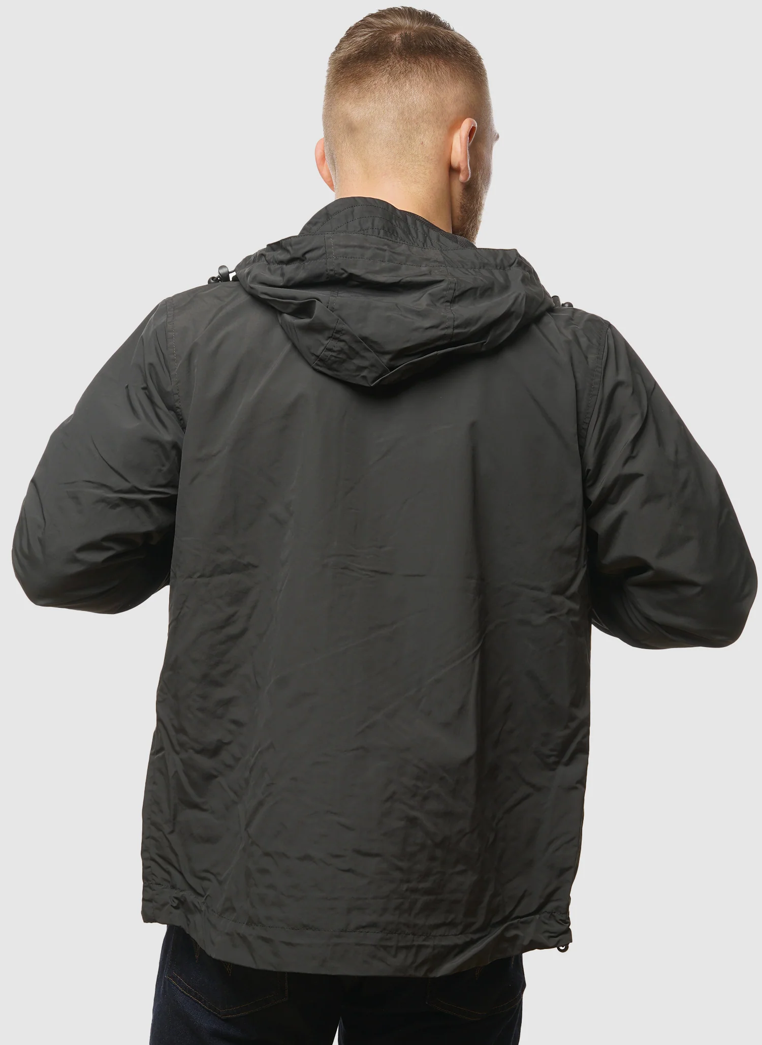 Zip Through Hooded Jacket - Gunmetal - Image 4